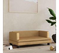 vidaXL Lettino per Cani Marrone 80x45x30 cm in Velluto
