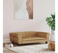 vidaXL Lettino per Cani Marrone 95x55x30 cm in Velluto