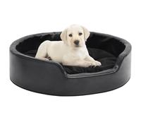 vidaXL Lettino per Cani Nero 69x59x19 cm in Peluche e Similpelle