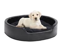 vidaXL Lettino per Cani Nero 79x70x19 cm in Peluche e Similpelle