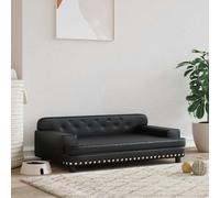 vidaXL Lettino per Cani Nero 90x53x30 cm in Similpelle