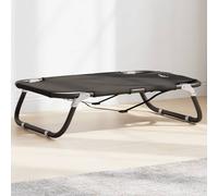 vidaXL Lettino per Cani Pieghevole Tessuto Oxford Antracite e Acciaio