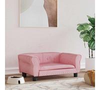 vidaXL Lettino per Cani Rosa 70x45x30 cm in Velluto