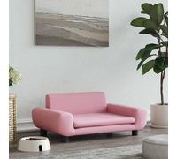 vidaXL Lettino per Cani Rosa 70x45x33 cm in Velluto