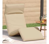 vidaXL Lettino Pieghevole Beige 175x54x8,5 cm in Tessuto Oxford