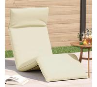 vidaXL Lettino Pieghevole Crema 175x54x8,5 cm in Tessuto Oxford