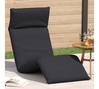 vidaXL Lettino Pieghevole Nero 175x54x8,5 cm in Tessuto Oxford