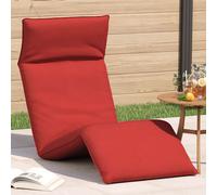 vidaXL Lettino Pieghevole Rosso 175x54x8,5 cm in Tessuto Oxford