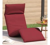 vidaXL Lettino Pieghevole Rosso Vino 175x54x8,5 cm in Tessuto Oxford