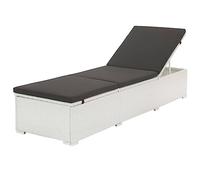vidaXL Lettino Prendisole 195x60x68cm Sdraio Lounge Sofa Sedia Giardino Cuscino Mobili da Giardino Arredamento Arredi per Esterni Rattan