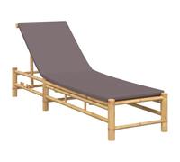 vidaXL Lettino Prendisole con Cuscini 55x199x30 cm in Bambù, lettino, lettino, lettino lounge, lettino, chaise longue, chaise longue