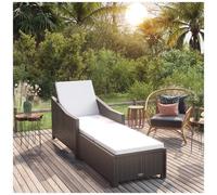 AX Lettino Cuscino Crema Prendisole Regolabile Piscina Spiaggia Estate 0k 317179
