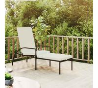 vidaXL Lettino Prendisole con Poggiapiedi in Rattan PE Marrone