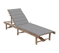 VIDAXL - Lettino Prendisole da Giardino con Cuscino in Bamb