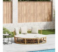vidaXL Lettino Prendisole Esterno senza Tetto in Polyrattan