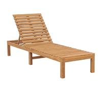 vidaXL Lettino Prendisole in Legno Massello di Teak