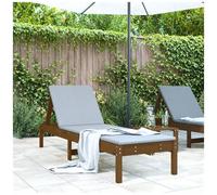 VIDAXL - Lettino Prendisole Miele 199,5x60x74 Cm Legno Massello Di Pino