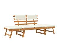 vidaXL Panca da Giardino con Cuscini 2-in-1 190 cm in Massello Acacia