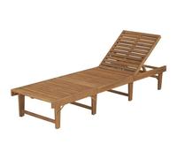 vidaXL Lettino Prendisole Pieghevole in Legno Massello di Acacia