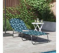 vidaXL Lettino prendisole pieghevole Verde 56 x 189 x 87cm Tessuto