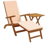 vidaXL Lettino prendisole reclinabile e pieghevole 2 pcs Beige, Sdraio regolabile, rustica e pieghevole, per giardino, comoda, salvaspazio, perfetta vicino alla piscina