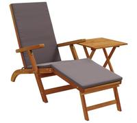 vidaXL Lettino prendisole reclinabile e pieghevole 2 pcs Grigio Scuro, Sdraio regolabile, rustica e pieghevole, per giardino, comoda, salvaspazio, perfetta vicino alla piscina
