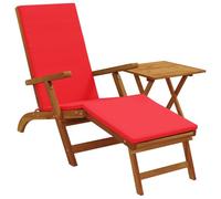 vidaXL Lettino prendisole reclinabile e pieghevole 2 pcs Rosso, Sdraio regolabile, rustica e pieghevole, per giardino, comoda, salvaspazio, perfetta vicino alla piscina