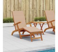 vidaXL Lettino prendisole reclinabile e pieghevole 2 pcs Tortora, Sdraio regolabile, rustica e pieghevole, per giardino, comoda, salvaspazio, perfetta vicino alla piscina