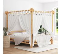 vidaXL Letto a Baldacchino 160x200 cm in Bambù