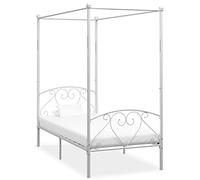 vidaXL Letto a Baldacchino Bianco in Metallo 100x200 cm