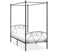 VIDAXL - Letto A Baldacchino Grigio In Metallo 100x200 Cm