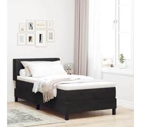 vidaXL Letto a Balzano con Materasso Nero 90x200 cm Velluto