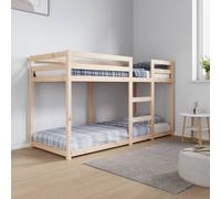 Letto a castello 75x190 cm in legno massello di pino