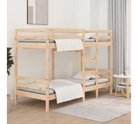 vidaXL Letto a castello 75x190 cm in legno massello di pino