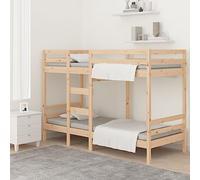vidaXL Letto a castello 75x190 cm in legno massello di pino
