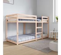 VIDAXL - Letto A Castello 80x200 Cm In Legno Massello Di Pino