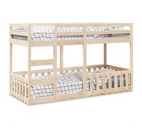 vidaXL Letto a Castello 80x200 cm in Legno Massello di Pino