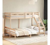 vidaXL Letto a Castello 90x200/140x200 cm in Legno Massello di Pino