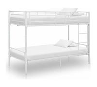 VIDAXL - Letto a Castello Bianco in Metallo 90x200 cm