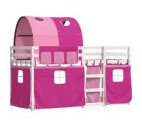 AX Letto Castello 195.5x95.5x112cm Bambini Marrone Rosa Tunnel 6anni New 3284032