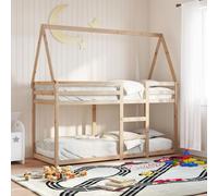 vidaXL Letto a Castello con Tetto 80x200 cm in Legno Massello di Pino