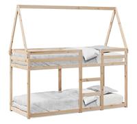 vidaXL Letto a Castello con Tetto 80x200 cm in Legno Massello di Pino