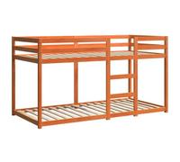 AX Letto Castello 195.5x80.5x112cm Rialzato Rustico Doghe Marrone Cera 0K 844830