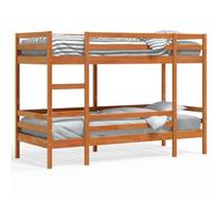 vidaXL Letto a Castello Marrone Cera 75x190 cm in Legno di Pino, letto a castello per bambini, struttura letto a castello, letto a castello in legno