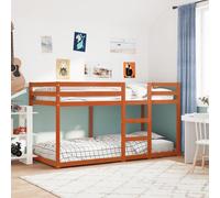 vidaXL Letto a Castello Marrone Cera 80x200 cm in Legno di Pino