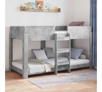 Letto a Castello per Bambini Grigio cemento 90 x 190 cm