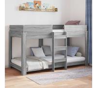 Letto a Castello per Bambini Grigio Sonoma 90 x 200 cm