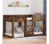 vidaXL Letto a Castello per Bambini Rovere Fumo 80 x 200 cm