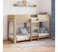 vidaXL Letto a Castello per Bambini Rovere Sonoma 75 x 190 cm