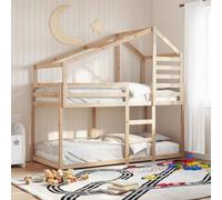 vidaXL Letto a Castello Senza Materasso 90x190 cm Legno di Pino